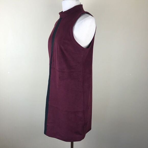Abercrombie & Fitch Mock Neck Faux Suede Dress Med - Picture 5 of 8
